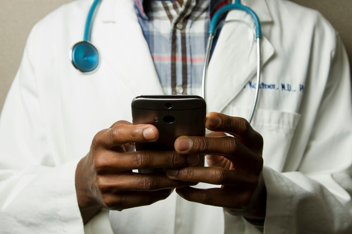 Modern healthcare professional in a clean clinical environment