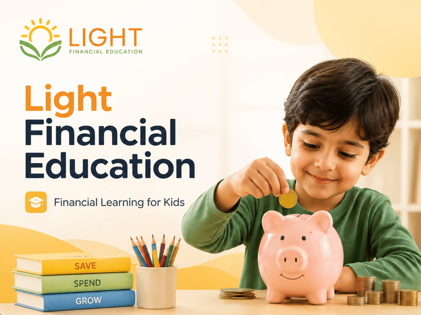 Light Financial Education brand and website project visual